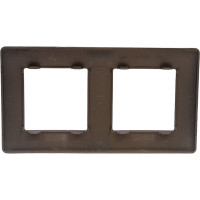 Рамка для розеток и выключателей ЭРА Серия 12 12510213 на 2 поста, Сатин, бронза Б0052516