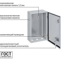 Щит с монтажной панелью ЩМП-5.3.15 IP66 500х300х150 TDM ELECTRIC SQ0905-1007