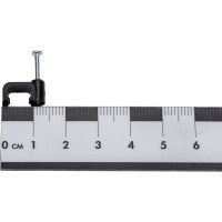 Плоская скоба TDM ELECTRIC 8 мм, пластиковая, черная, 50 шт. SQ0513-0033