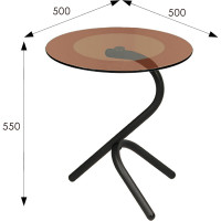 Журнальный стол Мебелик Дуэт 5 черный, тонированный 000 671