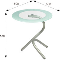 Журнальный стол Мебелик Дуэт 5 металлик, прозрачный 00 1803