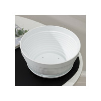 Горшок для цветов с поддоном СИМАЛЕНД Алиса 1.5 л, 20х10 см, белый 4330129