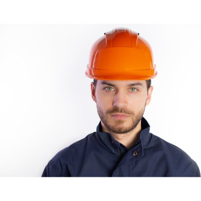 Защитная каска из полипропилена с вентиляцией Delta Plus QUARTZ UP IV оранжевая QUARUP4OR