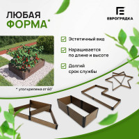 Стыковочный элемент Еврогрядка 150x25 мм, черный EGST150