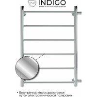 Полотенцесушитель INDIGO Line без полки (н.р.1") 70/40 м/о 60 боковое подключение (к-2, полированный) LLSW70-40-б/п-60