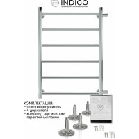 Полотенцесушитель INDIGO Line без полки (н.р.1") 70/40 м/о 60 боковое подключение (к-2, полированный) LLSW70-40-б/п-60