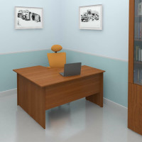 Эргономичный стол ФЕЛИКС 140x120x74.5 см миланский орех светлый ПК-ССМ-СТЭ140x120П/Д-В4-35