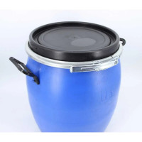 Бочка Тара.ру п/э 65 л, круглая, с крышкой и обручем, с ручками, синяя 22935