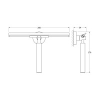 Держатель со стеклоочистителем Artwelle хром HAR 046