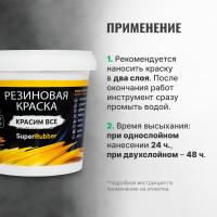 Резиновая краска PROSEPT SuperRubber (серый Ral 7004; 1 кг) 072-1