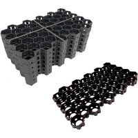 Газонная решетка для садовых дорожек и парковки ГеоПластБорд 6 штук черная ГР_544.336.34_ч_6