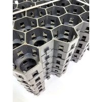 Газонная решетка для садовых дорожек и парковки ГеоПластБорд 6 штук черная ГР_544.336.34_ч_6