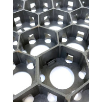 Газонная решетка для садовых дорожек и парковки ГеоПластБорд 6 штук черная ГР_544.336.34_ч_6