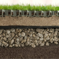 Газонная решетка для садовых дорожек и парковки ГеоПластБорд 6 штук черная ГР_544.336.34_ч_6