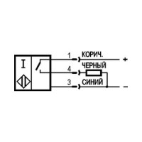 Индуктивный датчик ТЕКО ISN EC2A-31P-4-LZS4 Sn=4 мм, корпус М12x1 алюминий не заподлицо, 10 ... 30 DC NO PNP, IP67, подключение разъем 00-00025542