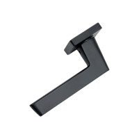 Алюминиевая дверная ручка Вантаж черный/белый глянец V51BL-2 AL