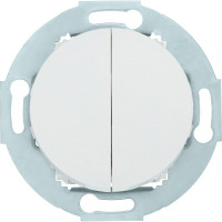 2-клавишный выключатель LK Studio с двух мест, схема 6+6, 16А, 250В, белый, LK Vintage 881304-1