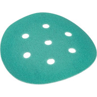 Круг шлифовальный на липучке - зелёный 125 мм, 5 шт, P180 FASTER TOOLS 8542