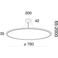 Подвесной светильник MAYTONI Cosmos 72 LED MOD057PL-L78W4K