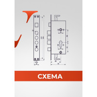 Врезной замок для китайской двери BASARA A14-4С R правый, круглый ригель, CP хром 40011