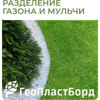 Садовый пластиковый бордюр ГеоПластБорд Манго для дачи высота 55 мм, 10 м, цвет зелёный GPBG55.10.30.Gr
