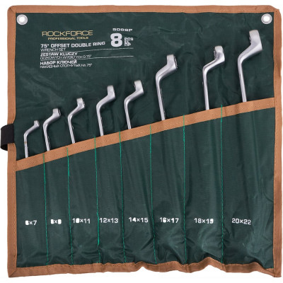 Набор накидных ключей Rockforce 12-гранных 75град, 8пр. RF-5088P RF-5088P(51027)