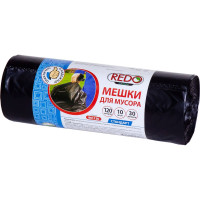 Мешки для мусора Standart 10 шт, 120 л, 30 мкм, ПВД, 70x110 см, 430 г REDO 901120