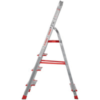 Профессиональная стремянка Новая Высота NV3117, 1x4 ступени 130 мм, Max нагр. 225 кг, 2К башмаки, 3117104