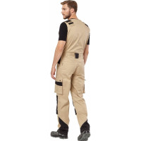 Полукомбинезон Эксперт Спецодежда Велар бежевый/черный, р.48-50, рост 170-176 6446000067447