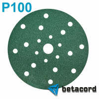 Материал абразивный в кругах 150 мм, 21 отверстие, на пластиковой основе, Р100 BETACORD 605.0100