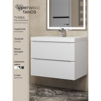 Подвесная тумба под раковину uperwood Tanos 70 см, белая 291020243