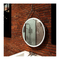 Зеркало Uperwood Round LED D 80 см, LED подсветка, сенсорный выключатель, белый ремень 291020279