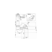 Сифон McAlpine без выпуска d40-40/50 P/S-образный, с носиком MRSK4A