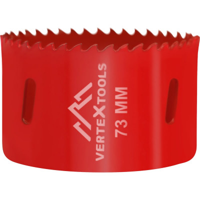 Коронка биметаллическая по металлу 73 мм vertextools 2525-73
