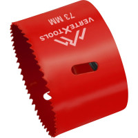 Коронка биметаллическая по металлу 73 мм vertextools 2525-73