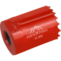 Коронка биметаллическая по металлу 32 мм vertextools 2525-32