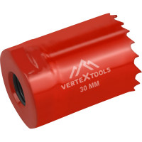 Коронка биметаллическая по металлу 30 мм vertextools 2525-30
