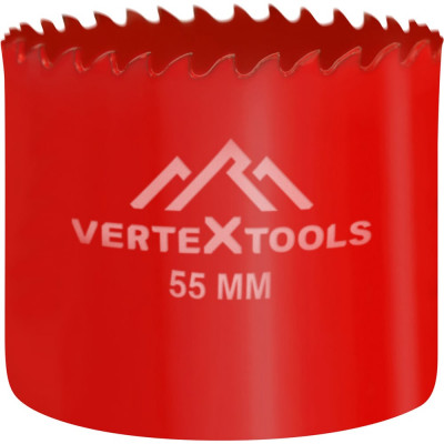 Коронка биметаллическая по металлу 55 мм vertextools 2525-55