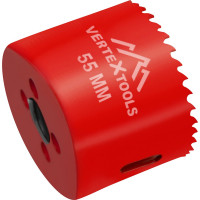 Коронка биметаллическая по металлу 55 мм vertextools 2525-55