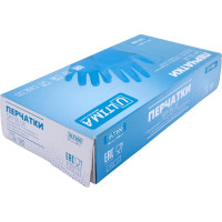 Текстурированные нитриловые неопудренные перчатки ULTIMA 100 шт ULT300 SKY BLUE, р.S/7
