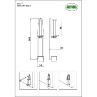 Дверной упор Amig хром матовый 11 CM