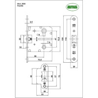 Дверная сантехническая защелка Amig покрытие антик 20-50 A