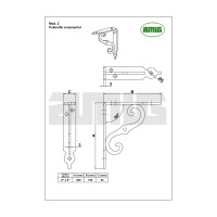 Декоративный кронштейн Amig белый 2-200x150 ORN BL