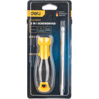 Двухсторонняя отвертка DELI DL626001 PH2+SL6x100 мм 98378