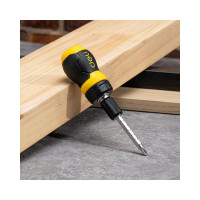 Двухсторонняя отвертка DELI с трещоткой, PH2+SL6 DL626010 (Cr-V, регулируемая длина 110-150мм, диаметр хвостовика 6мм) 98381