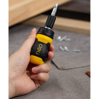 Двухсторонняя отвертка DELI с трещоткой, PH2+SL6 DL626010 (Cr-V, регулируемая длина 110-150мм, диаметр хвостовика 6мм) 98381