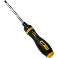Двухсторонняя отвертка DELI DL626011 с трещоткой, PH2+SL6 180 мм 98383