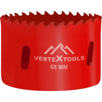 Коронка биметаллическая по металлу 68 мм vertextools 2525-68