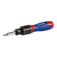 Реверсивная отвертка WORKPRO 6-скоростная с двойным приводом 32 насадки WP221055