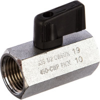 Шаровой кран RuB NAPOLI (S.35), 1/2" mini, DN10 PN30, ВР-ВР, флажок S35DF0